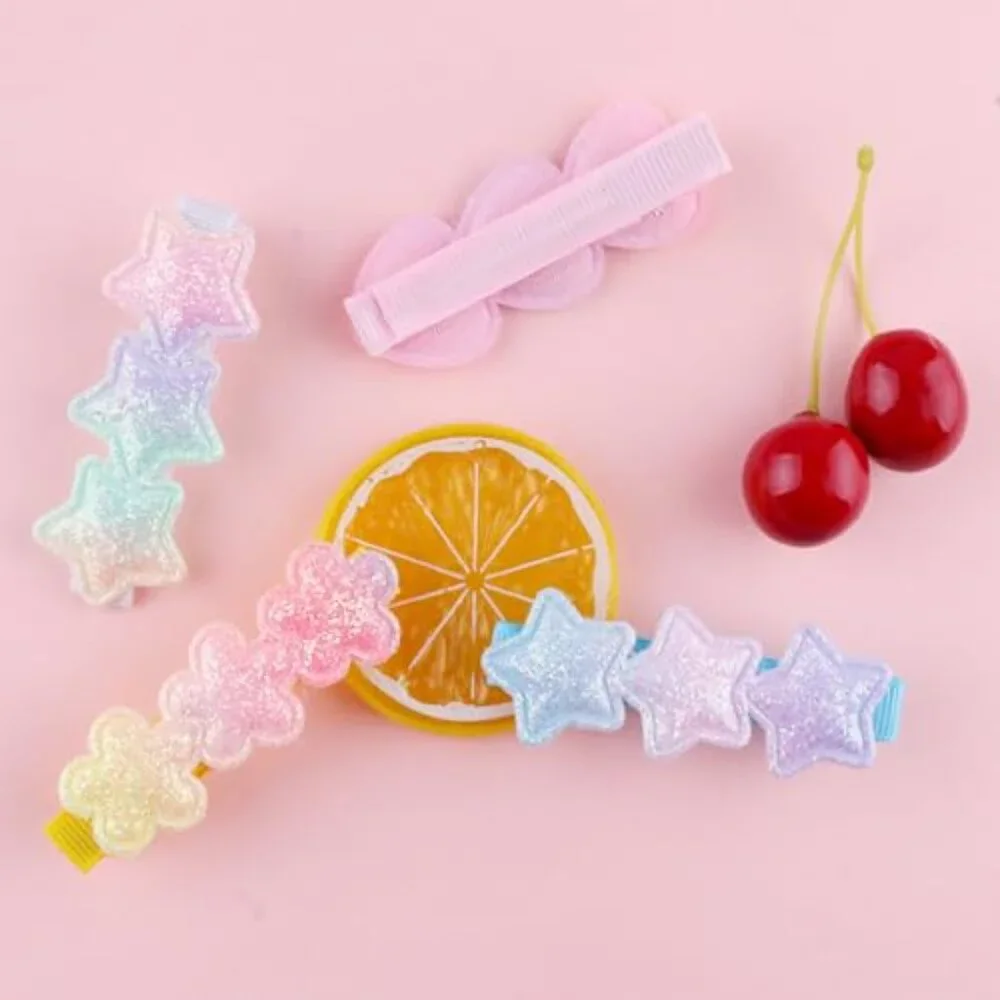 16 Pack Glitter Headbands Hair Clips for Toddler Girls Sparkle Accessories